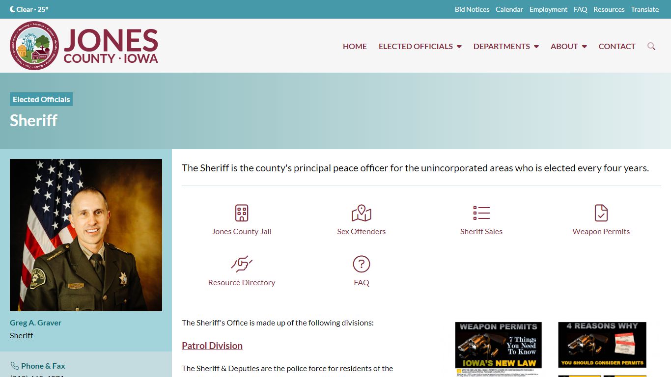 Sheriff of Jones County, Iowa